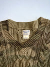 Vintage Polo Ralph Lauren Olive Cable Knit Sweater (S/M)