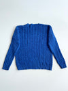 Lauren Ralph Lauren Crest Cable Knit Crewneck Sweater – Royal Blue(M)