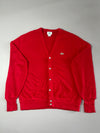 Vintage 80s IZOD Lacoste Red Cardigan – Made in USA (2XL)