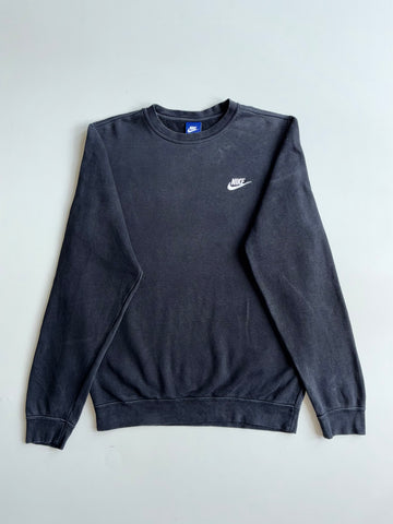 Nike Club Washed Black Crewneck Sweatshirt (M)