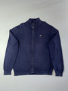 Lacoste Navy Blue Full Zip Cotton Knit Sweater (XL)