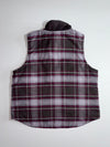 Carhartt Reversible Plaid Vest Grey/Maroon Zip front, flannel one side (XL)