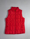 GAP Red Quilted Puffer Vest with Orange Lining (S)