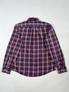 Vintage Gap Navy Red Plaid Flannel Shirt (L)