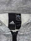 Adidas Colorblock Zip-Up Hoodie – Grey & Black (M)