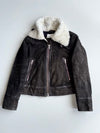 Marc O’Polo Denim | Shearling Collar Leather Jacket Black women’s (M)