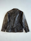 Vintage D'Urban Dark Brown Leather Trucker Jacket (S)