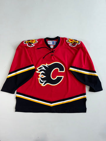 Vintage CCM NHL Calgary Flames Lace Up Hockey Jersey (4Xl/5Xl)