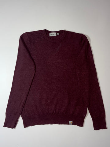 Carhartt WIP Burgundy Knit Crewneck Sweater (M)
