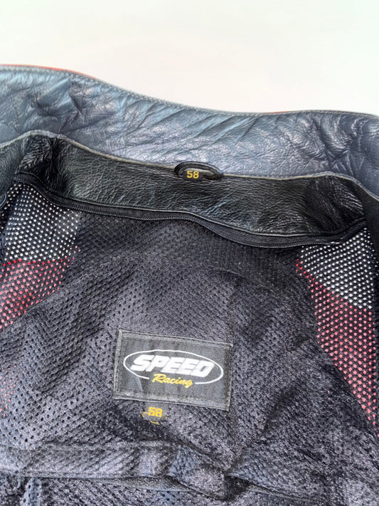 Speed’s Premium Leather Motorcycle Racing Jacket (Paded)(L)