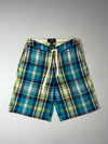 Abercrombie & Fitch Plaid Madras Drawstring Shorts (W:34)( L:24)