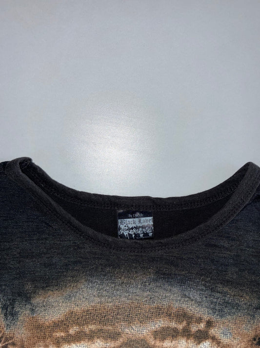 Black Label Blue-Eyed Tiger All-Over Print T-Shirt – Black (M)