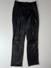 Highway 1 Genuine Leather Biker Motorcycle Pants – Black (W:30) (L:43)