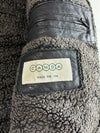 Vintage Canda Black Leather Sherpa Collar Zip-Up Jacket (L)