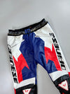 Dainese Pure Leather Moto Racing Pants  Red/White/Blue Colorblock Armored Knee Protection W/ Sliders (W:34 |L:40)