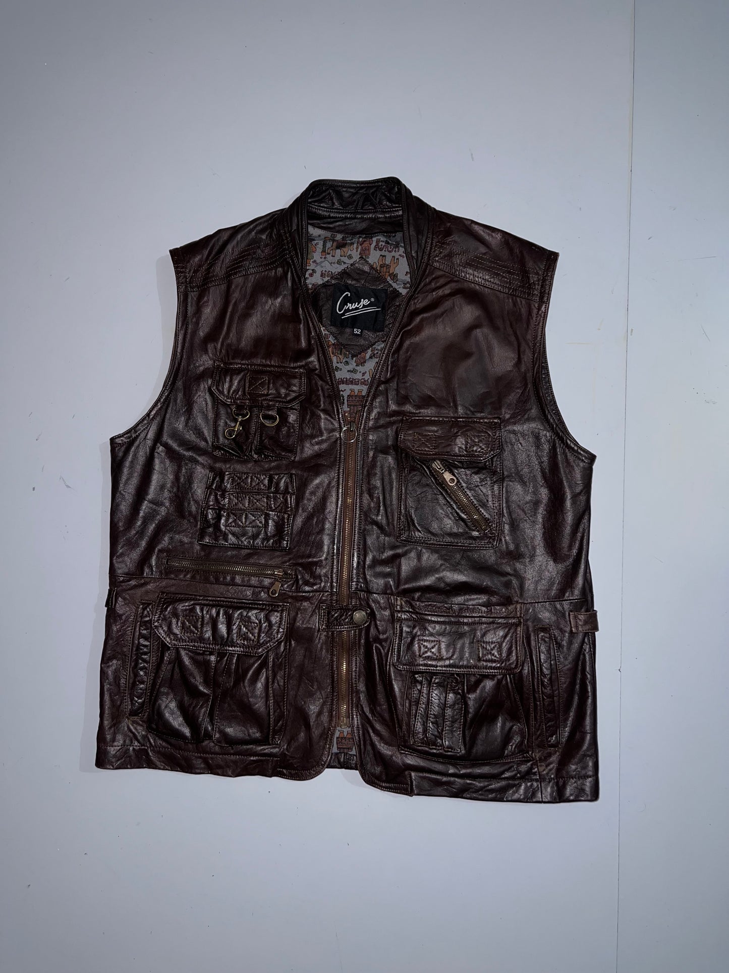 ZSuper Premium Original Half Utility Leather Jacket (XL/2Xl)