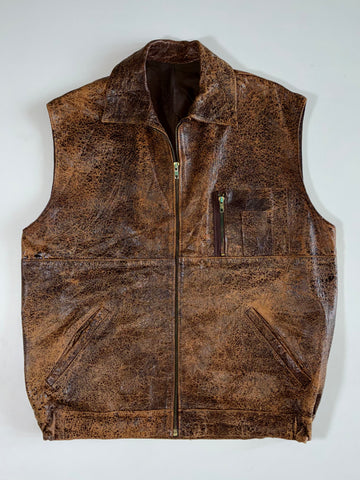 Vintage Premium Original Bomber Leather Jacket (XL)