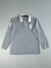 Polo Ralph Lauren Grey Big Pony Rugby Shirt – #3 Sleeve Patch, Long Sleeve (L)
