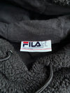 FILA Sherpa Fleece Box Logo Hoodie – Black (M)
