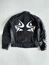 Frank Thomas Monster Face Leather & Textile Biker Jacket (Paded)(XL)