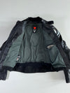 Dainese Stealth Black Genuine Leather Armoured Moto Racing Jacket PADDED (Back Hump) (M)