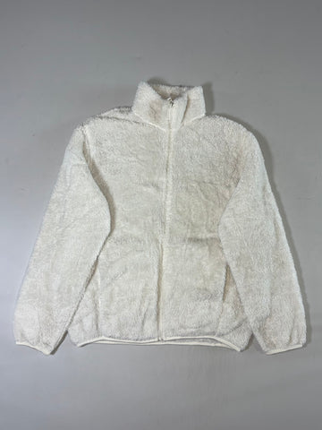 SPAO Ivory Sherpa High-Neck Full-Zip Fleece Jacket (M/L)