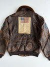 Vintage Avirex G-1 U.S. Navy Spec. 7823 Distressed Leather Flight Bomber Jacket (XL)