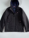 Tommy Hilfiger Softshell Jacket Black Stretch Water Wind Resistant Quilted Lined (M)