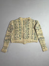 Vintage COOGI Australia 3D Textured Pure Wool Cropped Cardigan – Made in Australia Women’s (XS)