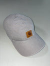 Carhartt Odessa Canvas Cap Grey – Leather Patch Logo, 100% Cotton (Adjustable)