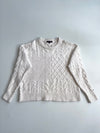 Tommy Hilfiger Cream Cable Knit Crewneck Sweater (XL)