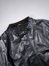 Vera Pelle Trussardi Black Leather Jacket —lCombipel Genuine Leather (L)