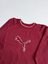 Vintage Puma Burgundy Embroidered Big Cat Crewneck | Size (L)