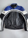 Tcul #36 Tricolor Stripe Padded Racing Leather Jacket (S)