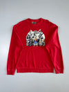 Baleno One Piece Anime Graphic Crewneck Sweatshirt in Red (M)