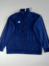 Adidas Core 18 Full-Zip Track Jacket — Navy Blue/White (2XL)