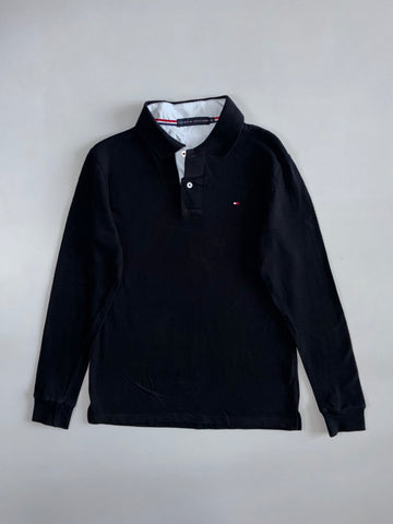 Tommy Hilfiger Long Sleeve Polo T-Shirt – Black (S)