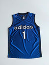 Adidas No. 1 Blue Basketball Jersey (XL)