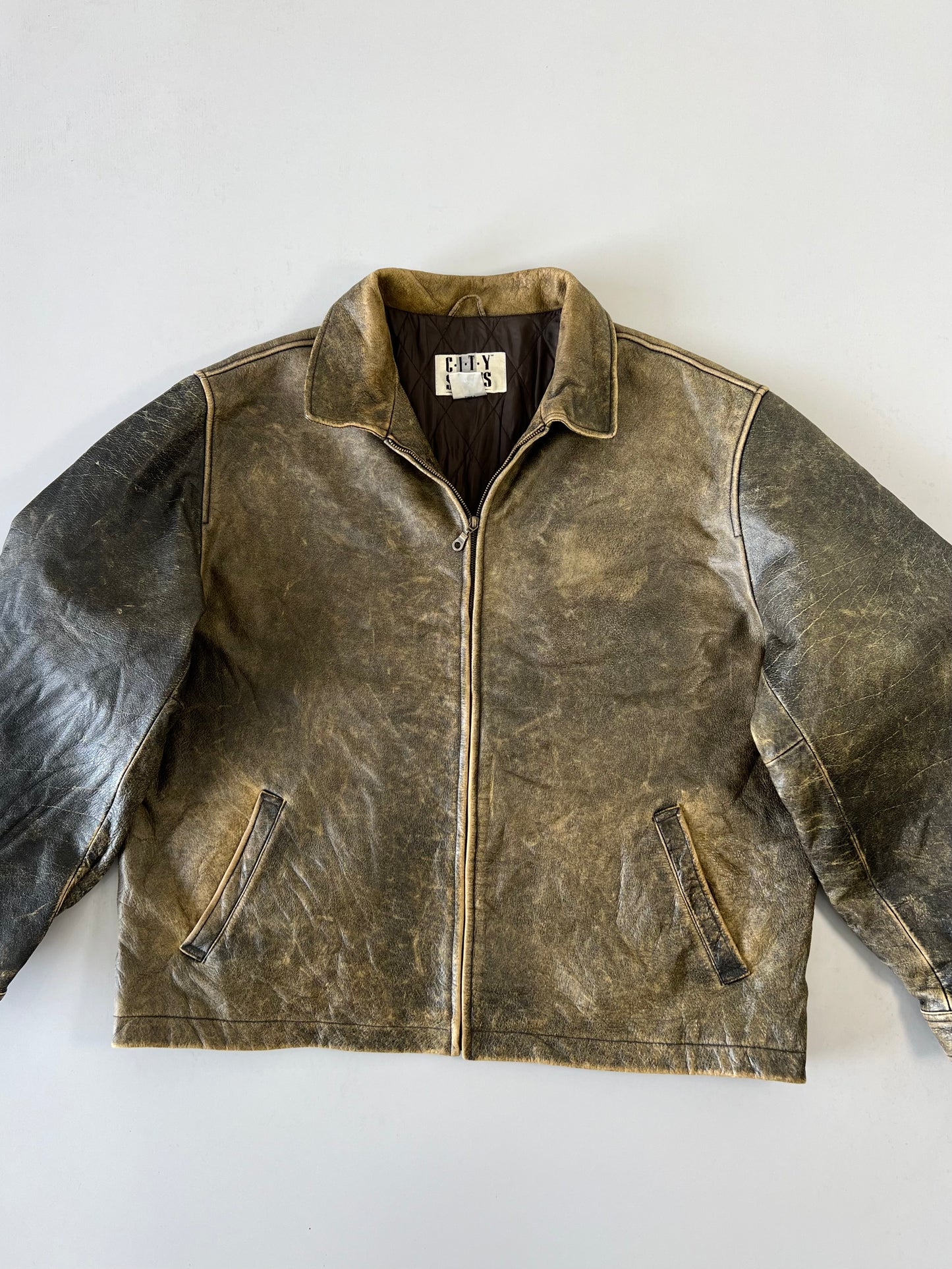 ZSuper Premium VINTAGEOriginal Leather Jacket (XL)