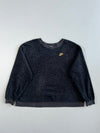 Nike Leopard Print Fleece Crewneck with Gold Swoosh(Xl/2Xl)