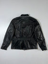 AJS Distressed Black Leather Belted Field Riding Jackets Jacket ( Xl/2XL)