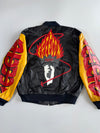 Michael Hoban | WhereMI 1991 early 90s. "Freedom" Pure Leather Bomber Jacket (L)