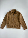 Vintage E.A Collection Italian Sued Bomber Leather Jacket (Zouble zipper) (M)