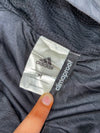 Vintage Reflective Print Full Zip Hooded Windbreaker Jacket Black (M)