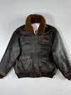 Avirex Ltd G-1 Flight Premium (Detechable Collar) Leather Jacket (2XL)