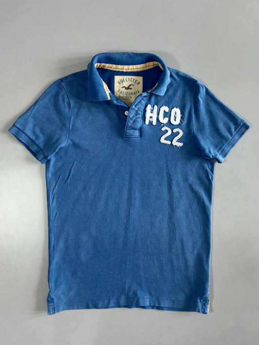 Hollister California Polo – Blue “HCO 22” Patch (S)