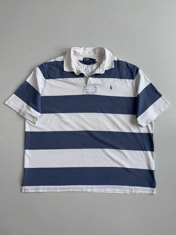 Polo by Ralph Lauren Striped Rugby Shirt Navy White (3xl/4XL)