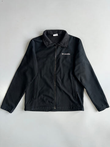 Columbia Black Fleece-Lined Softshell Zip Jacket (M)