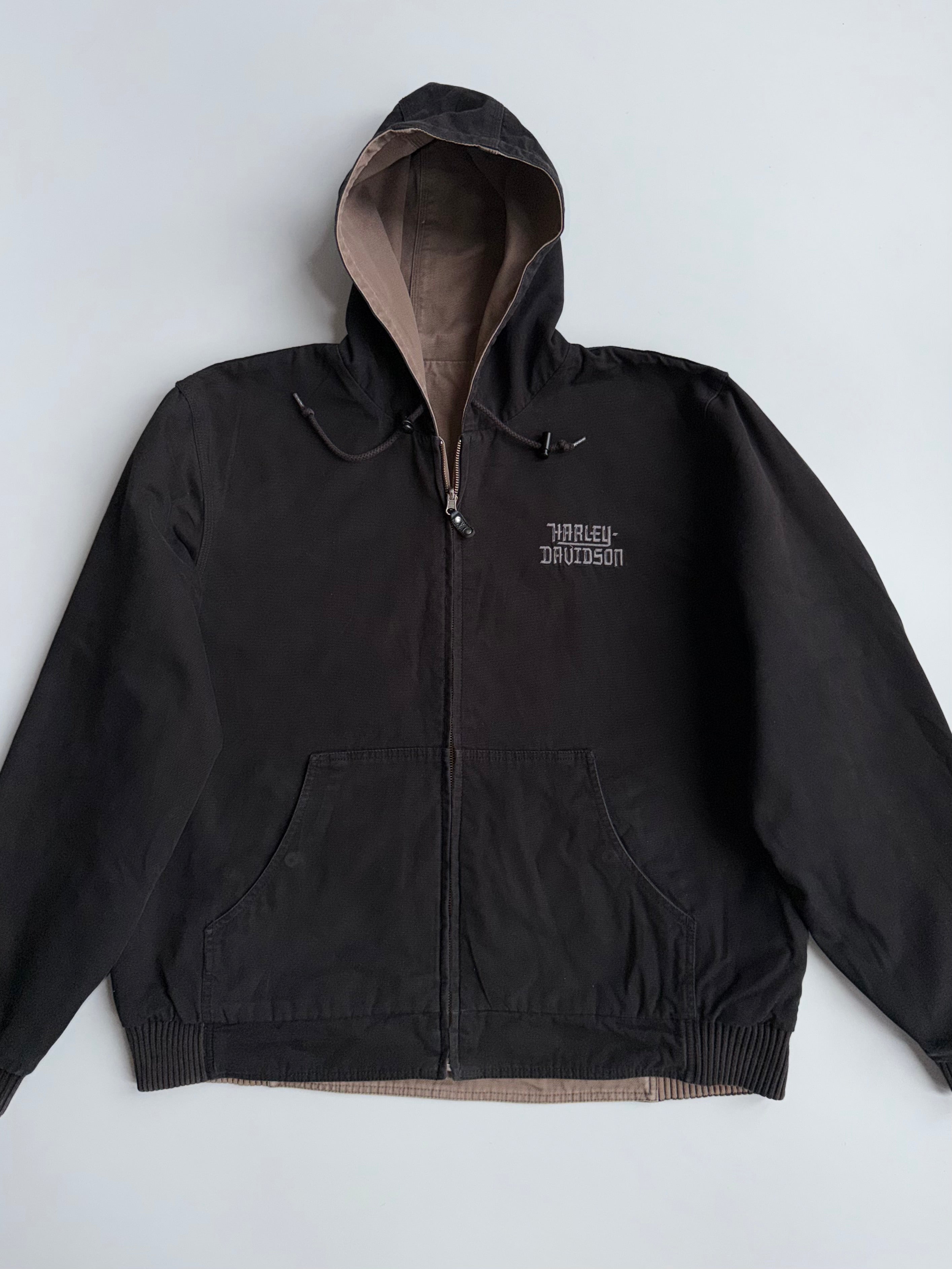 Vintage Harley-Davidson Reversible Hard Canvas Jacket Black