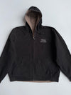 Vintage Harley-Davidson Reversible Hard  Canvas Jacket Black & Khaki Skull Piston Graphic (2XL)